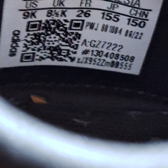 adidas Unisex-Child Fortarun X Running Shoe size 9k - Picture 7 of 9